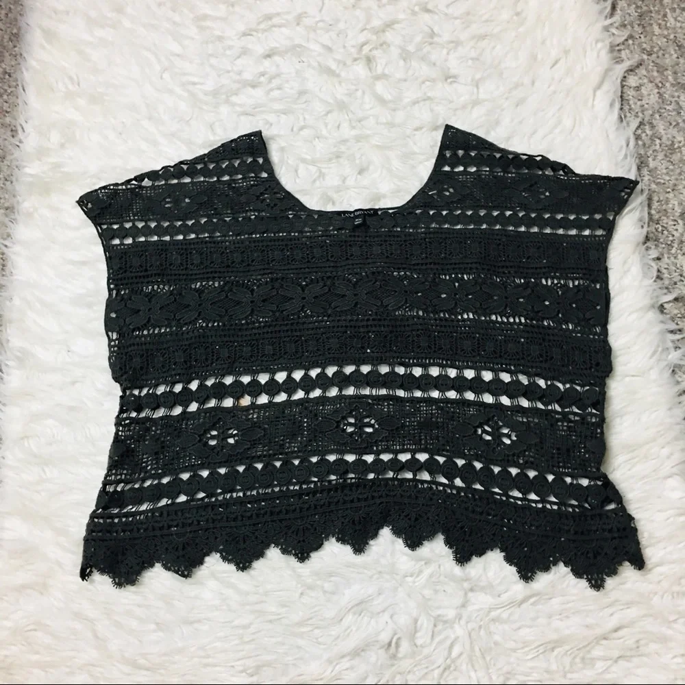 Lane Bryant Bohemian Crochet Olive Green Size 14 - Picture 8 of 13